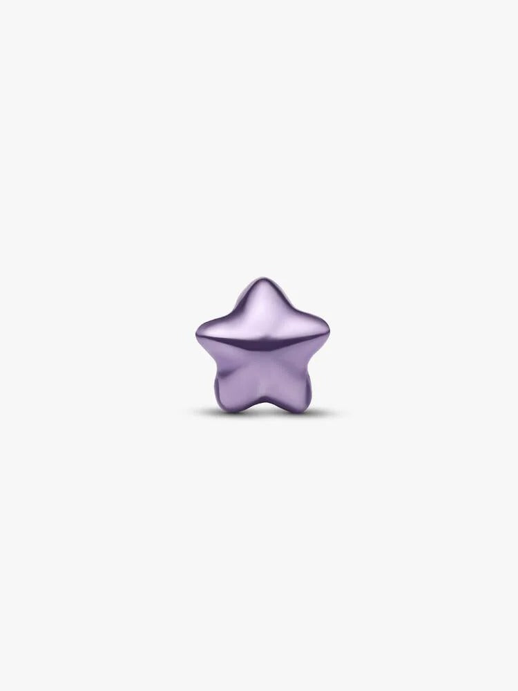 Purple Star Mini Charm - Sterling Silver