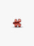 Orange Puzzle Piece Mini Charm - Sterling Silver