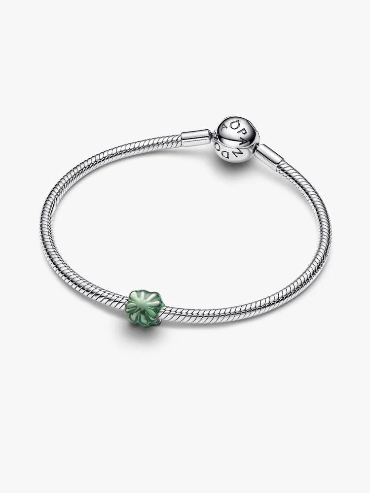 Green Clover Mini Charm - Sterling Silver