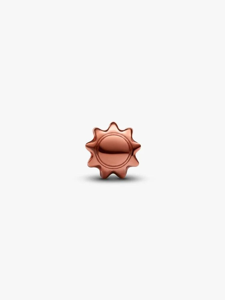 Orange Sun Mini Charm - Sterling Silver