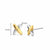 Milano Cross Stud Earrings - Silver/Gold - 7982SY