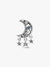 Star & Crescent Moon Charm - Sterling Silver