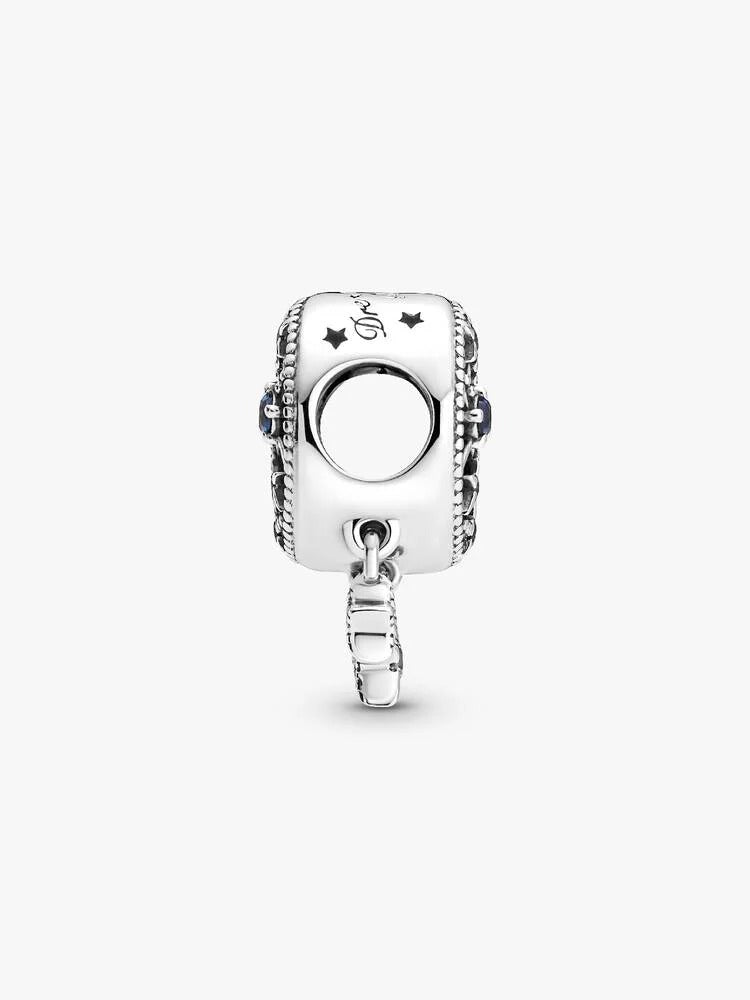 Star & Crescent Moon Charm - Sterling Silver