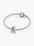 Star & Crescent Moon Charm - Sterling Silver