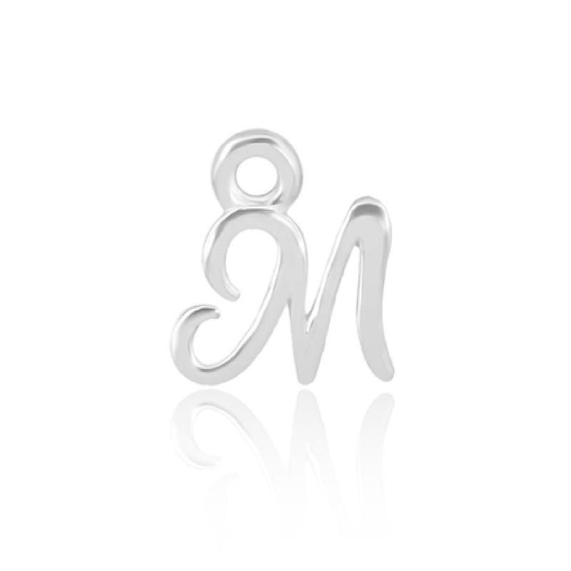 Initial M Alphabet Charm - Silver - PJ-9252138