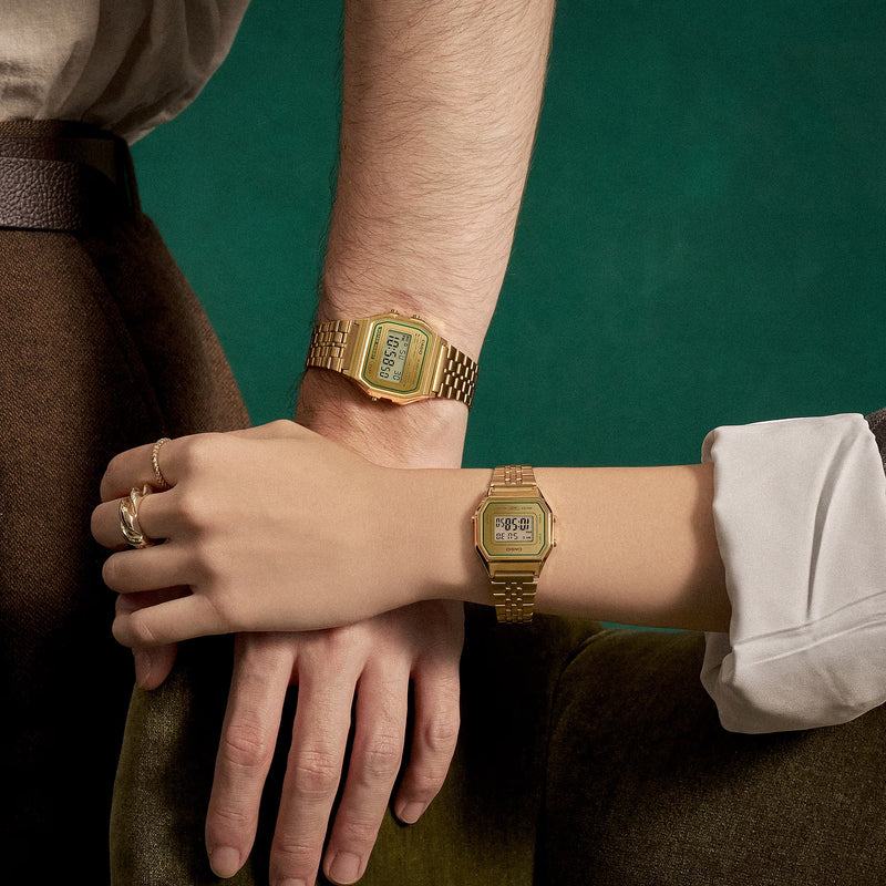 Unisex Vintage Iconic Digital Watch - Gold - LA680WEGV-9AEF
