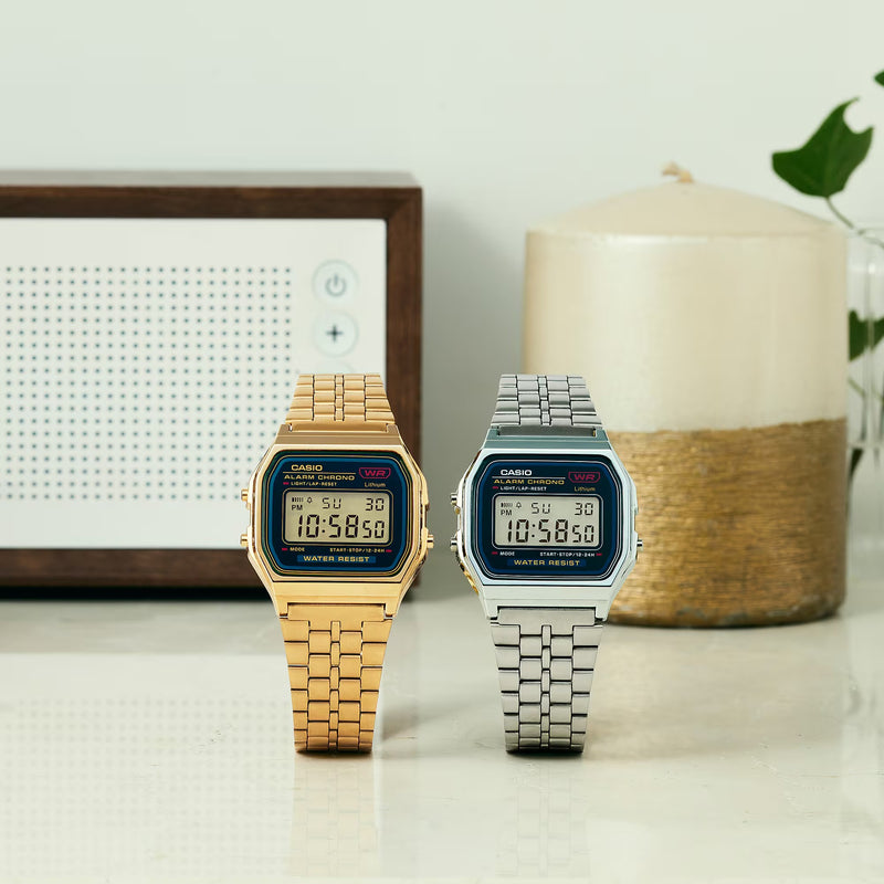 Unisex Vintage Digital Watch - Gold - A159WGEA-1EF