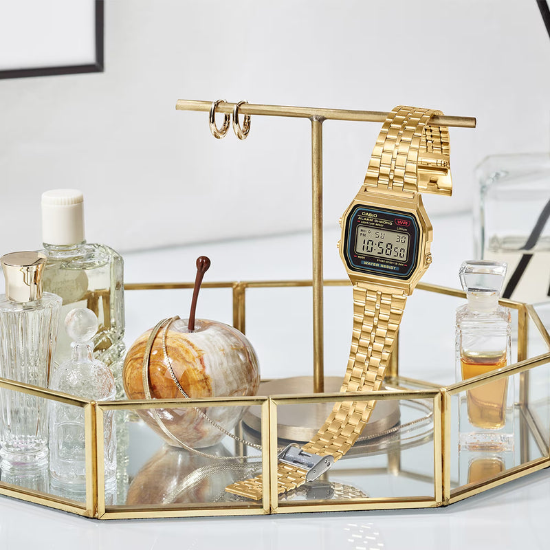 Unisex Vintage Digital Watch - Gold - A159WGEA-1EF