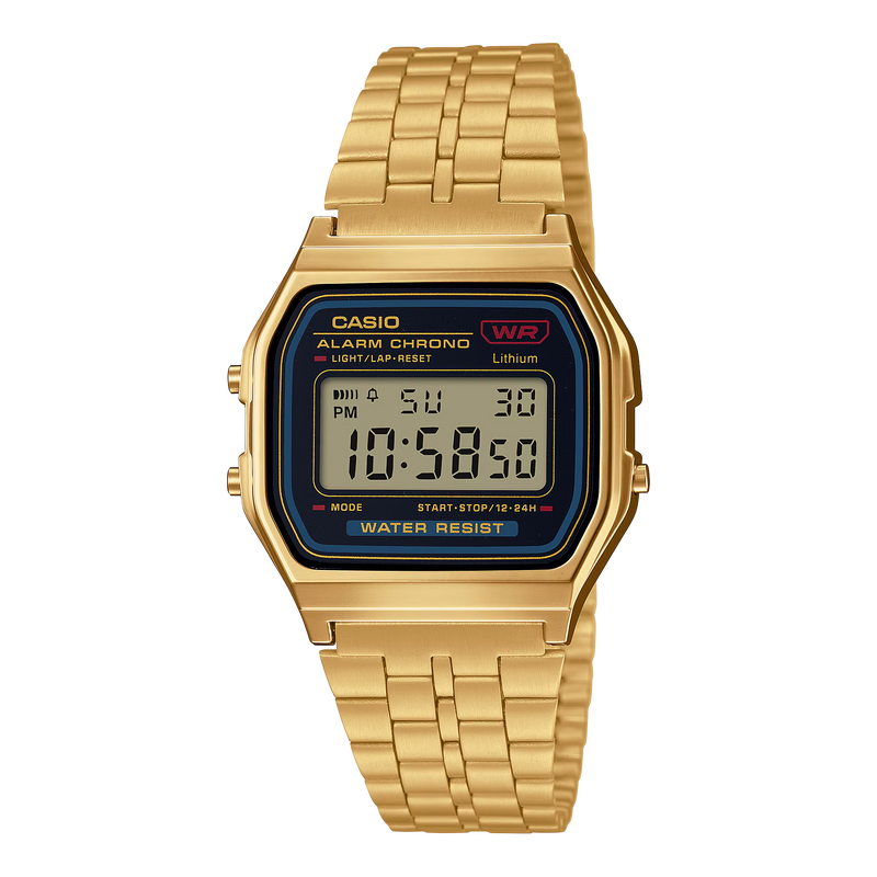 Unisex Vintage Digital Watch - Gold - A159WGEA-1EF