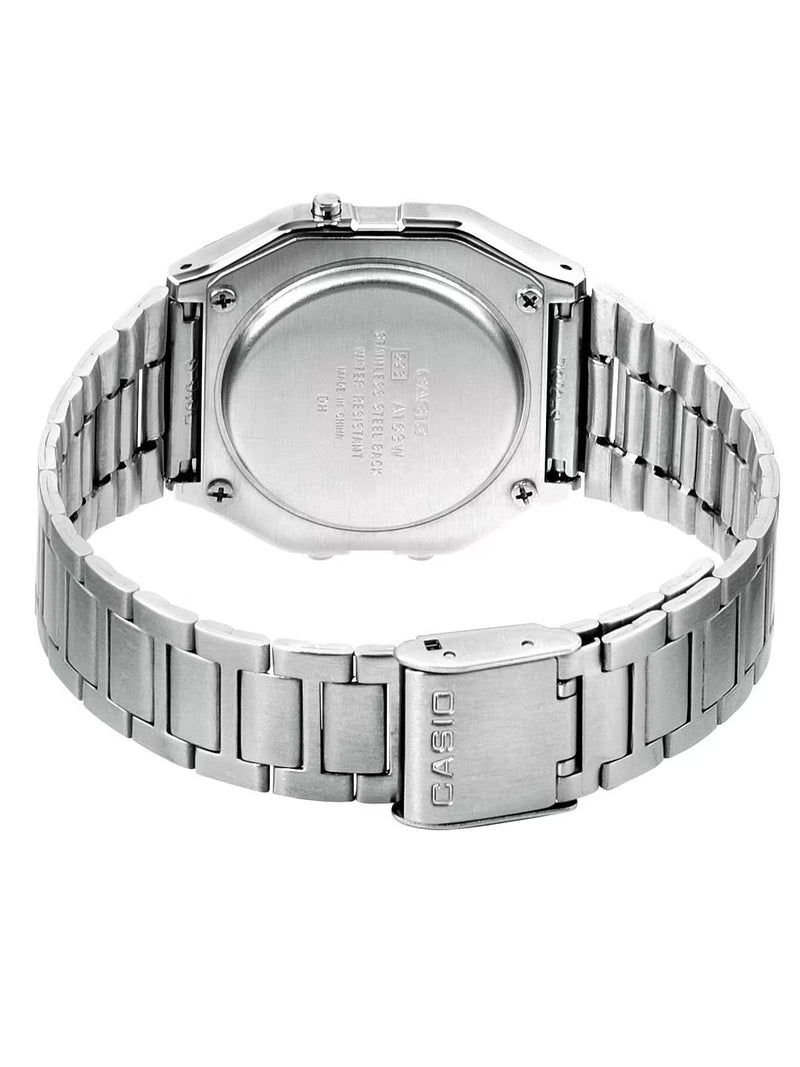 Unisex Vintage Iconic Digital Watch - Black/Silver - A163WA-1QES