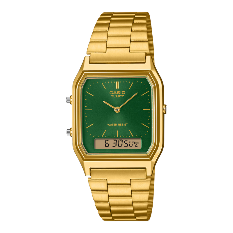 Vintage Watch - Gold/Green - AQ-230GA-3AMQYES