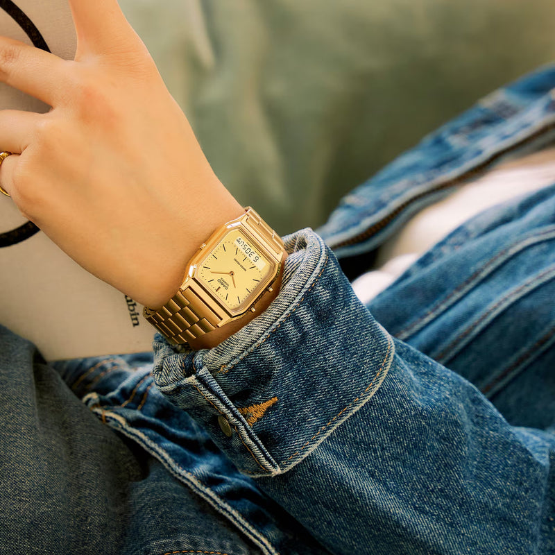 Unisex Vintage Watch - Gold - AQ-230GA-9DMQYES