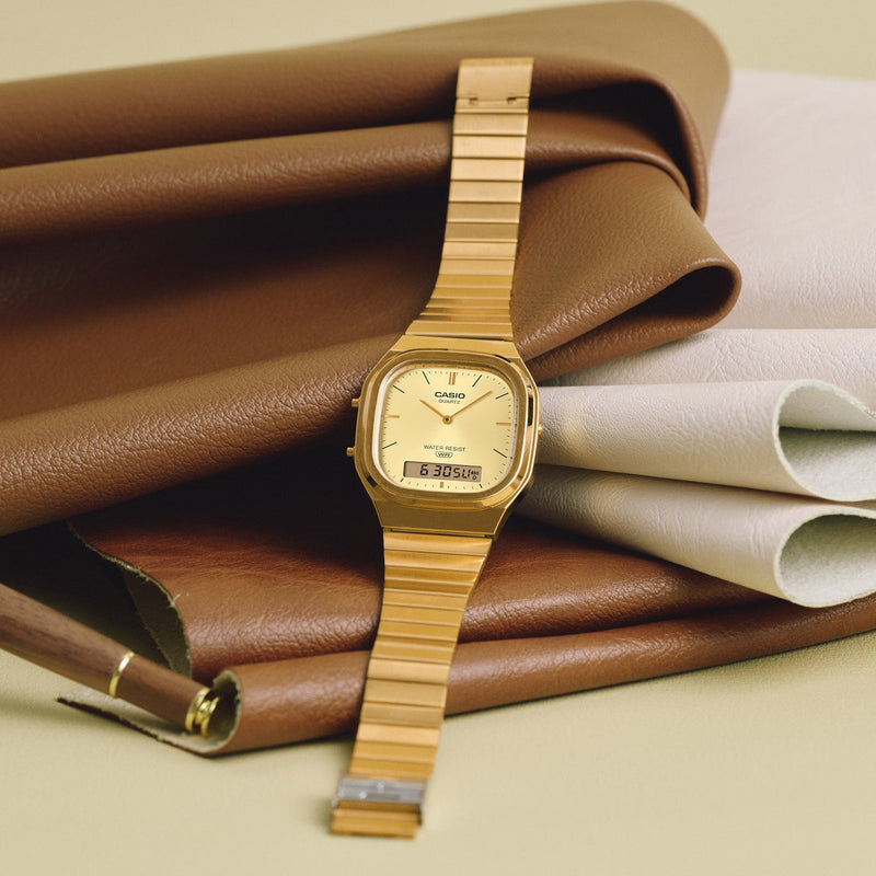 Unisex Vintage Watch - Gold - AQ-240EG-9AEF