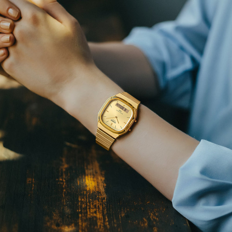 Unisex Vintage Watch - Gold - AQ-240EG-9AEF