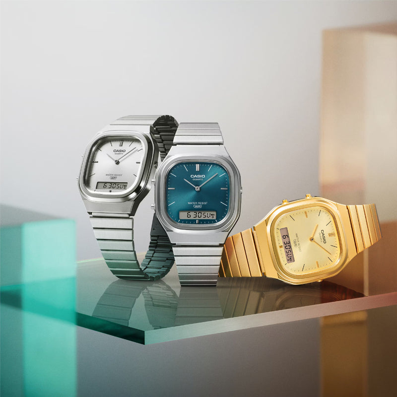 Unisex Vintage Watch - Gold - AQ-240EG-9AEF
