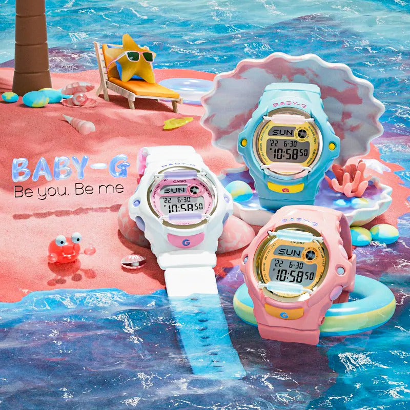 Unisex Baby-G Digital Watch - White - BG-169PB-7ER