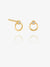 Disco Stud Earrings - Gold - CE03WTGP
