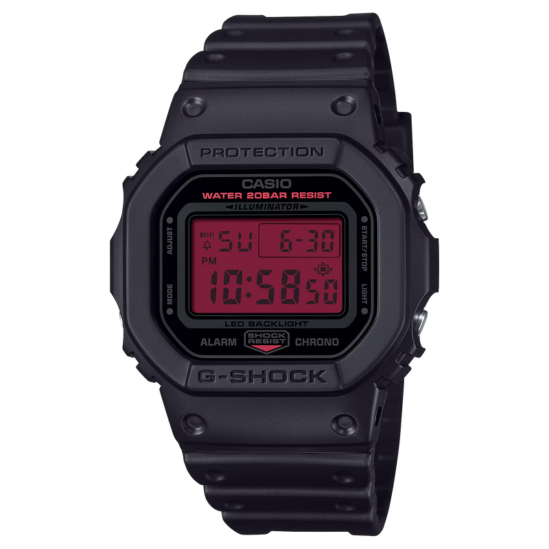 Unisex G-Shock Origin Digital Watch - Black/Red - DW-5600BBR-1ER