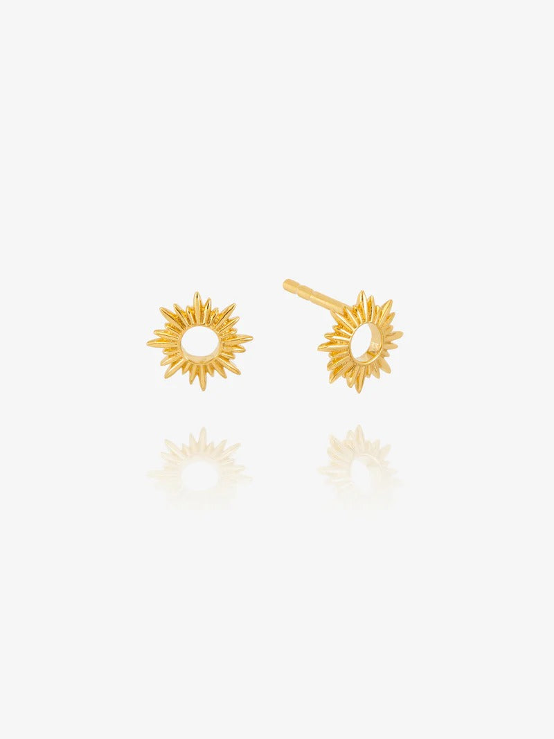 Eternal Sun Stud Earrings - Gold - EGME1GP