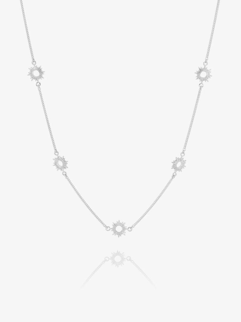 Eternal Sun Choker Necklace - Silver - EGMN1S