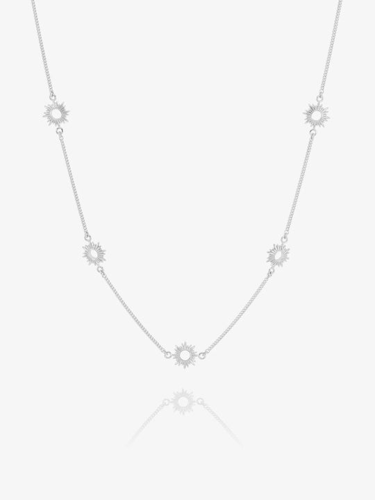 Eternal Sun Choker Necklace - Silver - EGMN1S