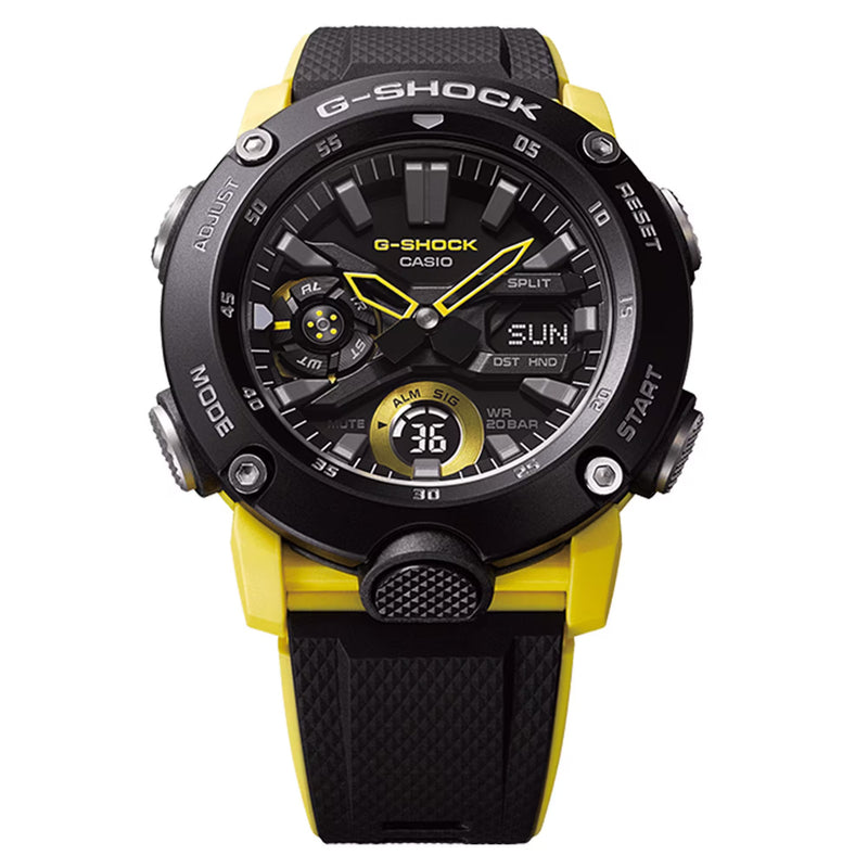 Unisex G-Shock Digital Watch - Black/Yellow - GA-2000-1A9ER