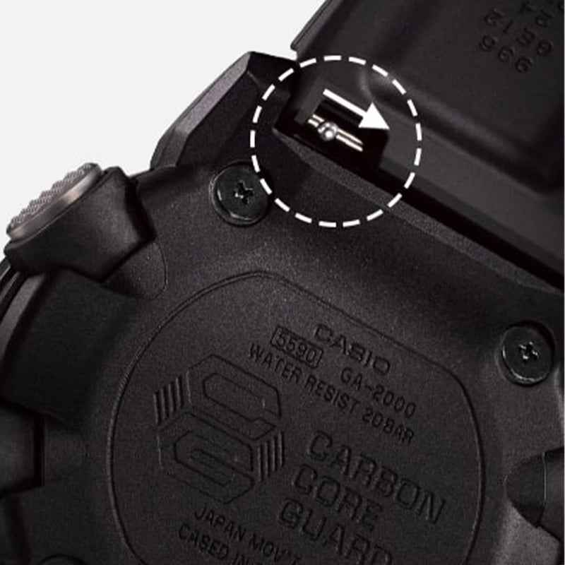 Unisex G-Shock Digital Watch - Black/Yellow - GA-2000-1A9ER