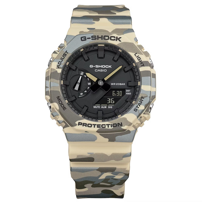 Unisex G-Shock Analogue Digital Watch - Camo/Black - GA-2100CM-5AER