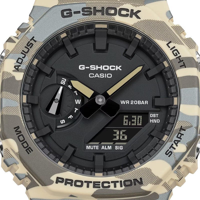 Unisex G-Shock Analogue Digital Watch - Camo/Black - GA-2100CM-5AER
