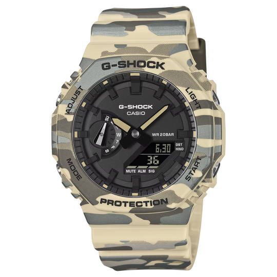 Unisex G-Shock Analogue Digital Watch - Camo/Black - GA-2100CM-5AER