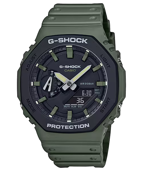 Unisex G-Shock Analogue Digital Watch - Khaki Green/Black - GA-2110SU-3AER