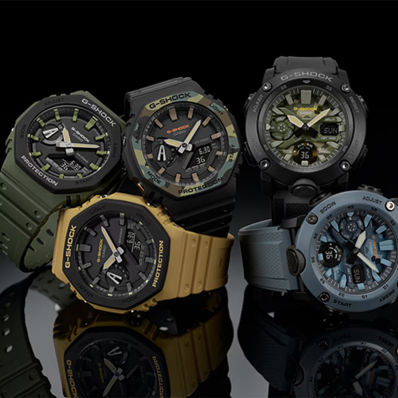 Unisex G-Shock Analogue Digital Watch - Khaki Green/Black - GA-2110SU-3AER