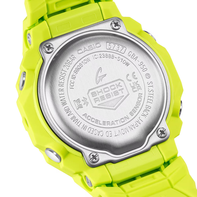G-Shock GBA-950 Series Watch - Yellow Green/Black - GBA-950-9A3ER