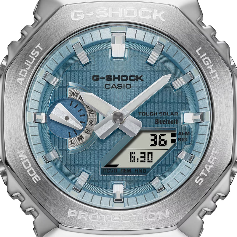 Unisex G-Shock G-Steel Watch - Black/Sky Blue - GBM-2100A-1A2ER