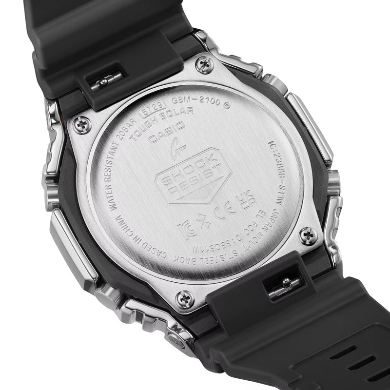 Unisex G-Shock G-Steel Watch - Black/Sky Blue - GBM-2100A-1A2ER