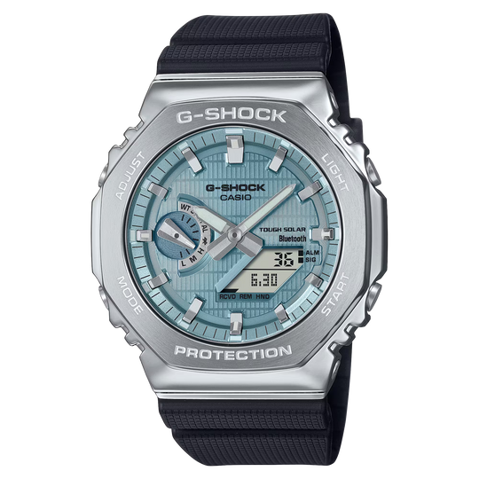 G-Shock G-Steel Watch - Black/Sky Blue - GBM-2100A-1A2ER