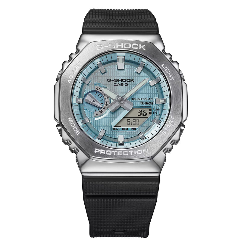 Unisex G-Shock G-Steel Watch - Black/Sky Blue - GBM-2100A-1A2ER