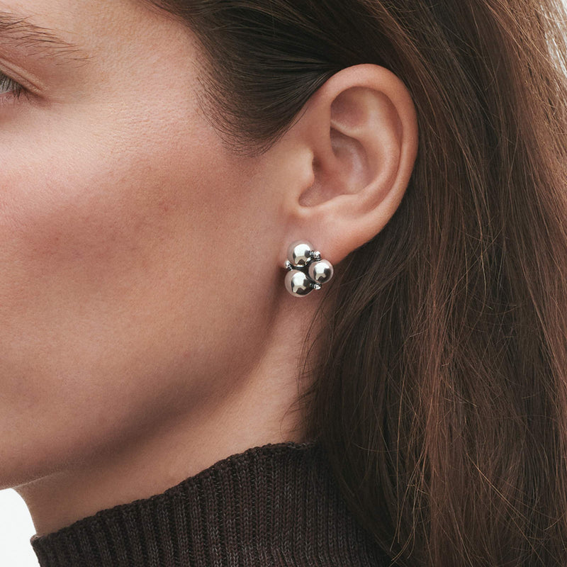 Moonlight Grapes Earrings - Silver - 10019038