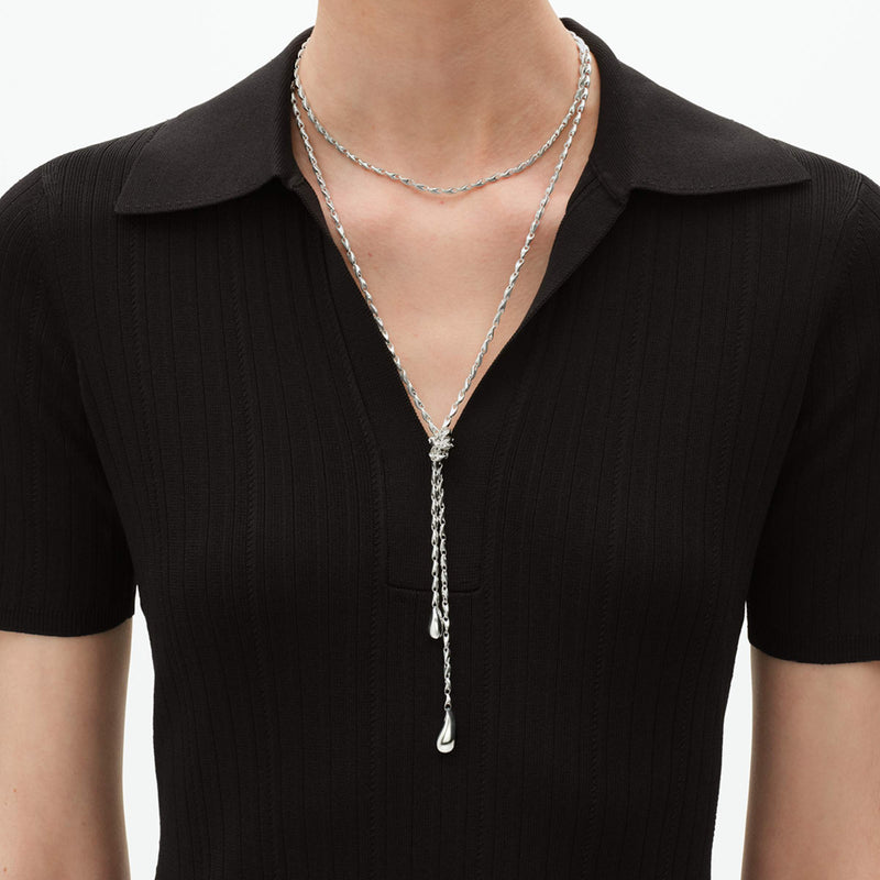 Reflect Lariat Necklace - Silver - 20001947