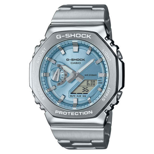 G-Shock G-Steel Watch - Silver/Light Blue - GM-2110D-2AER
