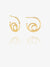 Small Swirl Hoop Earrings - Gold - GRE03GP