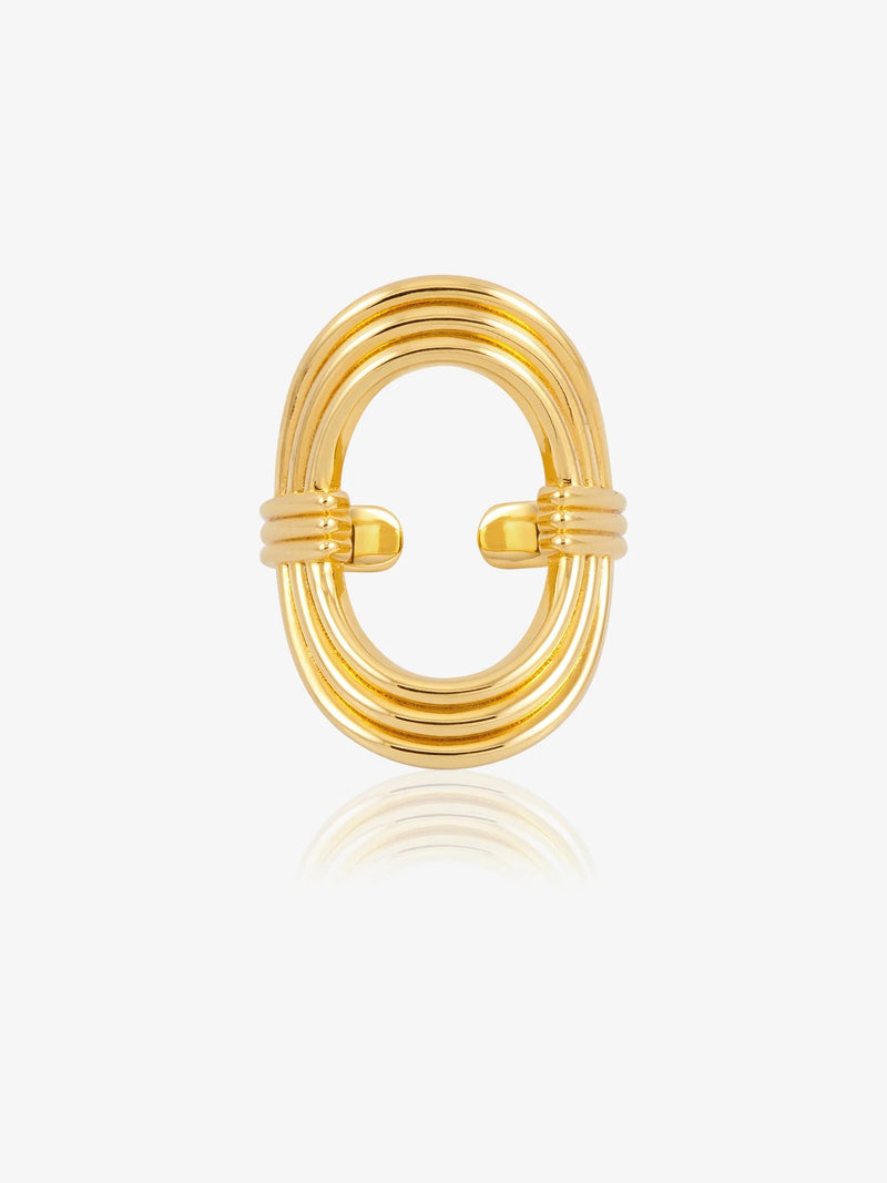 Into the Groove Adjustable Size Ring - Gold - GRR02GP