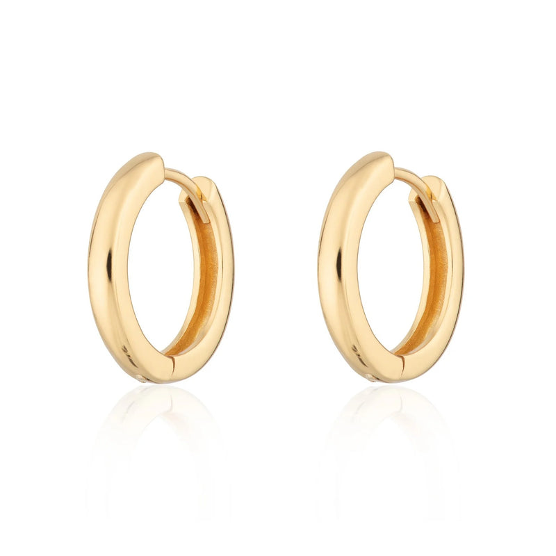 Large Huggie Hoop Earrings - Gold - SPG-194