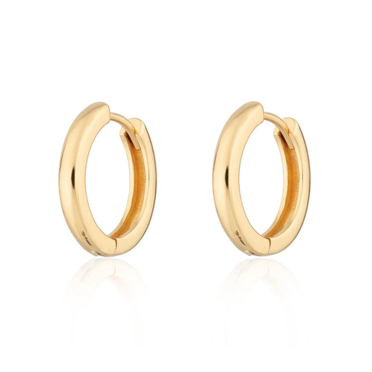 Large Huggie Hoop Earrings - Gold - SPG-194