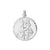 18mm Round St Christoper Pendant & Chain - Sterling Silver