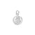 10mm Round St Christoper Pendant & Chain - Sterling Silver