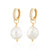Hannah Martin Sparkle Huggie Baroque Pearl Earrings - Gold - SPG-48-295