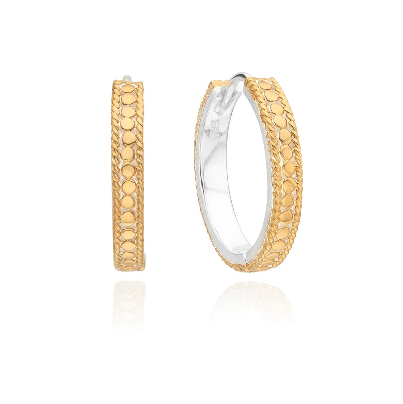 Hinged Hoop Earrings - Gold - ER10673-GLD