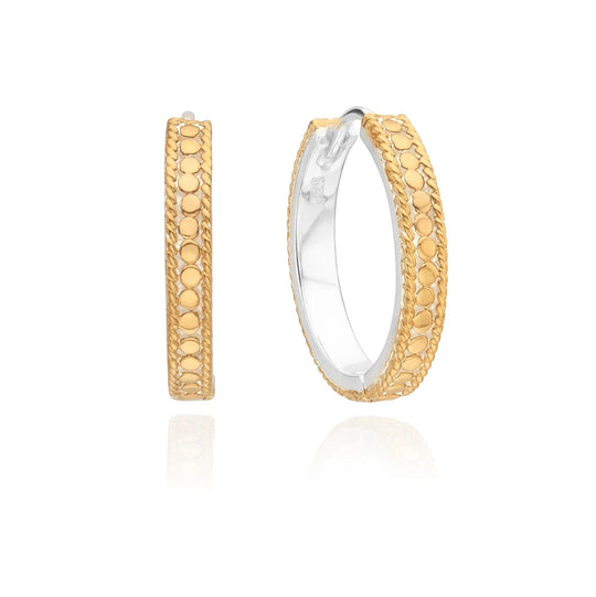 Hinged Hoop Earrings - Gold - ER10673-GLD