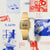 Unisex Vintage Mini Digital Watch - Gold - LA670WEGA-9EF
